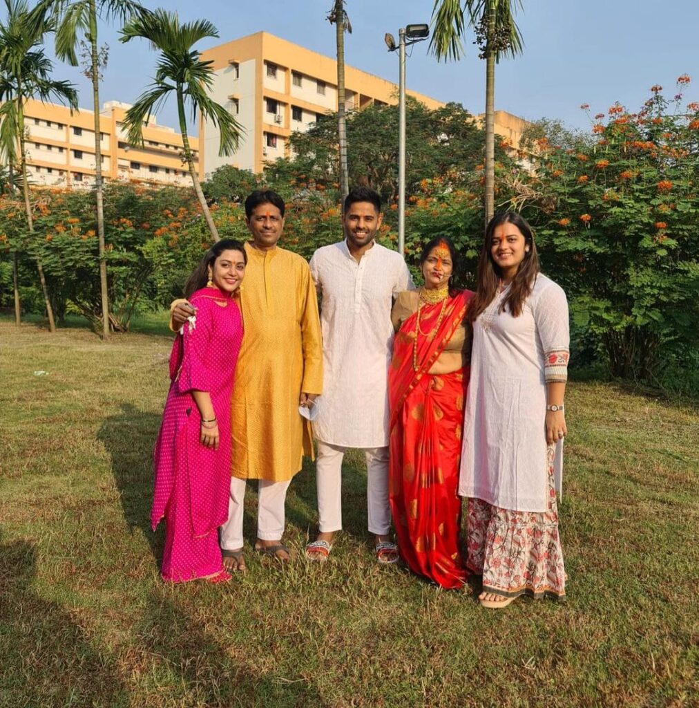 Suryakumar Yadav with his Family
