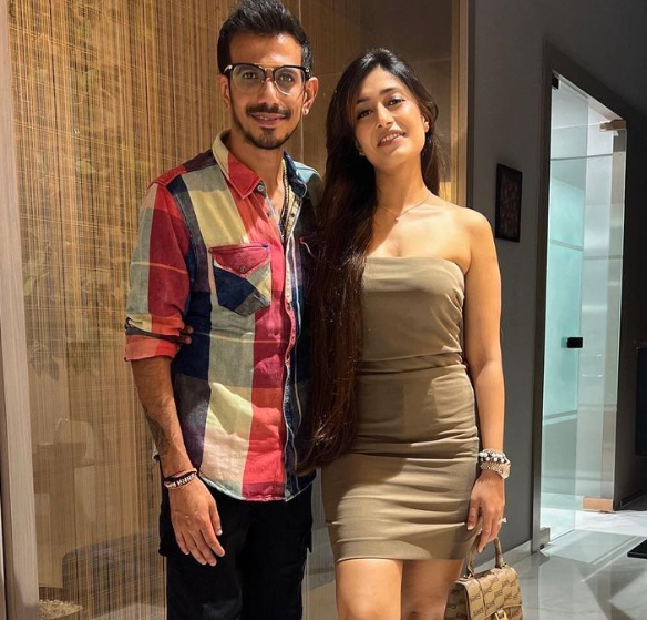 Yuzvendra Chahal with his Wife