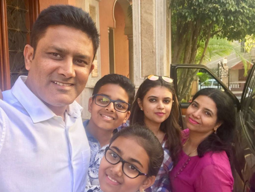 Anil Kumble with his Family