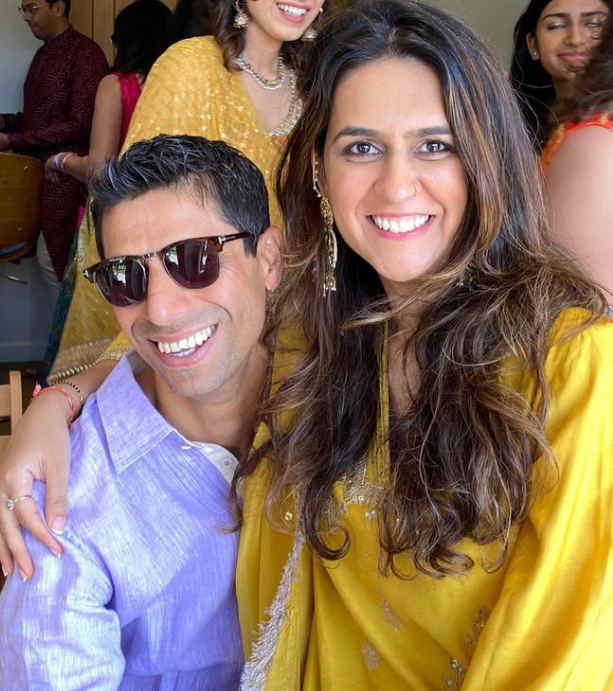 Cricketer Ashish Nehra with his Wife