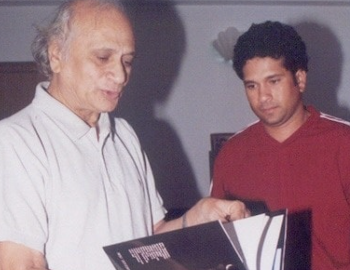 Sachin Tendulkar with his Father