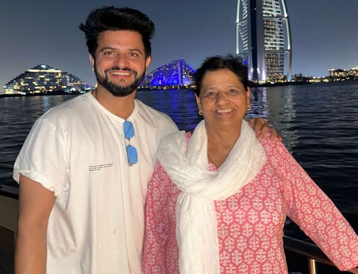 Suresh Raina with His Mother