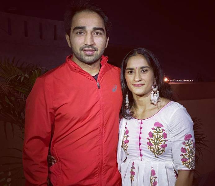 Vinesh Phogat with her Husband