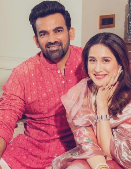 Zaheer Khan with his Wife