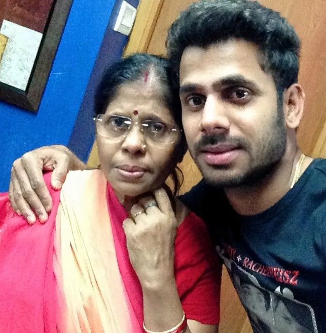 Manoj Tiwary with his Mother