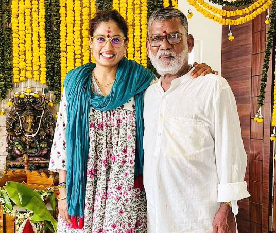 Mithali Raj with her Father