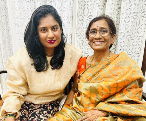 Mithali Raj with her Mother