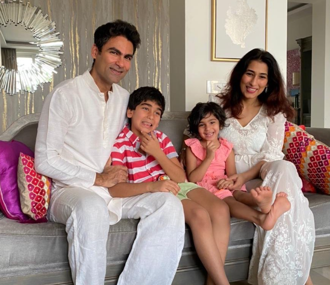 Mohammad Kaif with his Wife and Kids