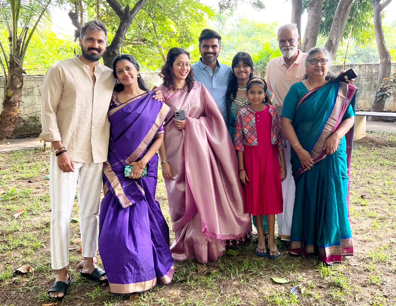 Subramaniam Badrinath with her Family